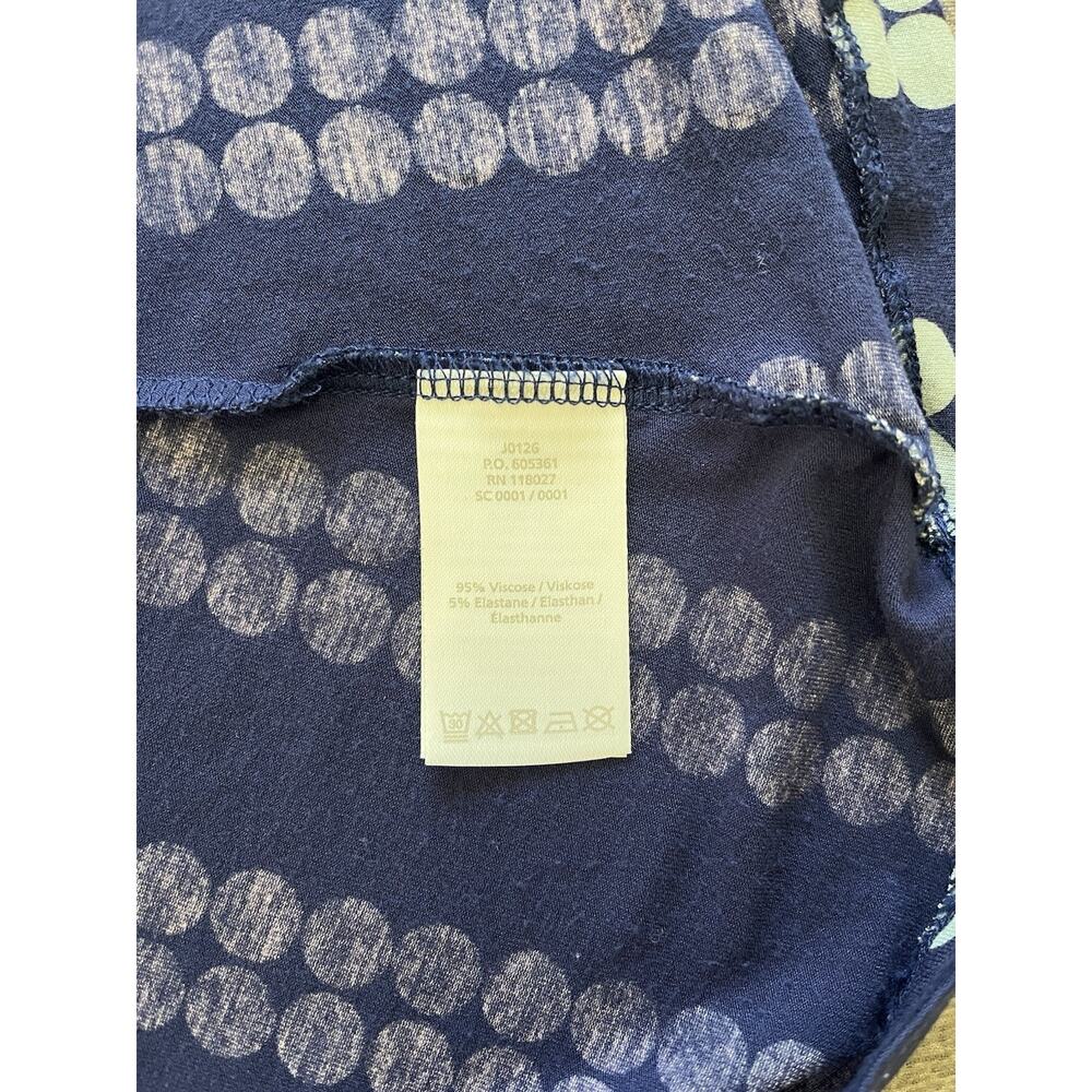 Boden Hayden Jersey Midi Dress Navy Blue Gray Stripe Dot Print Size US 8 - Picture 6 of 12